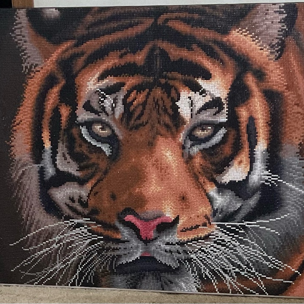 Majestic Tiger Wall Art in Brown and Black